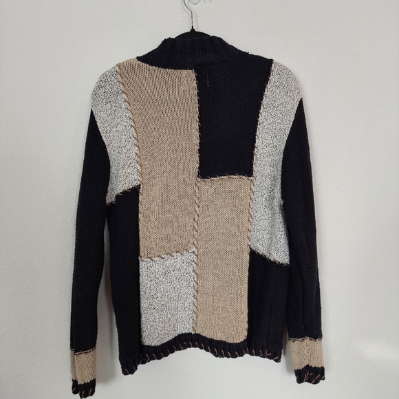 Vintage Christopher & Banks Hand Embroidered PatchWork Sweater Size Large - Picture 5 of 7